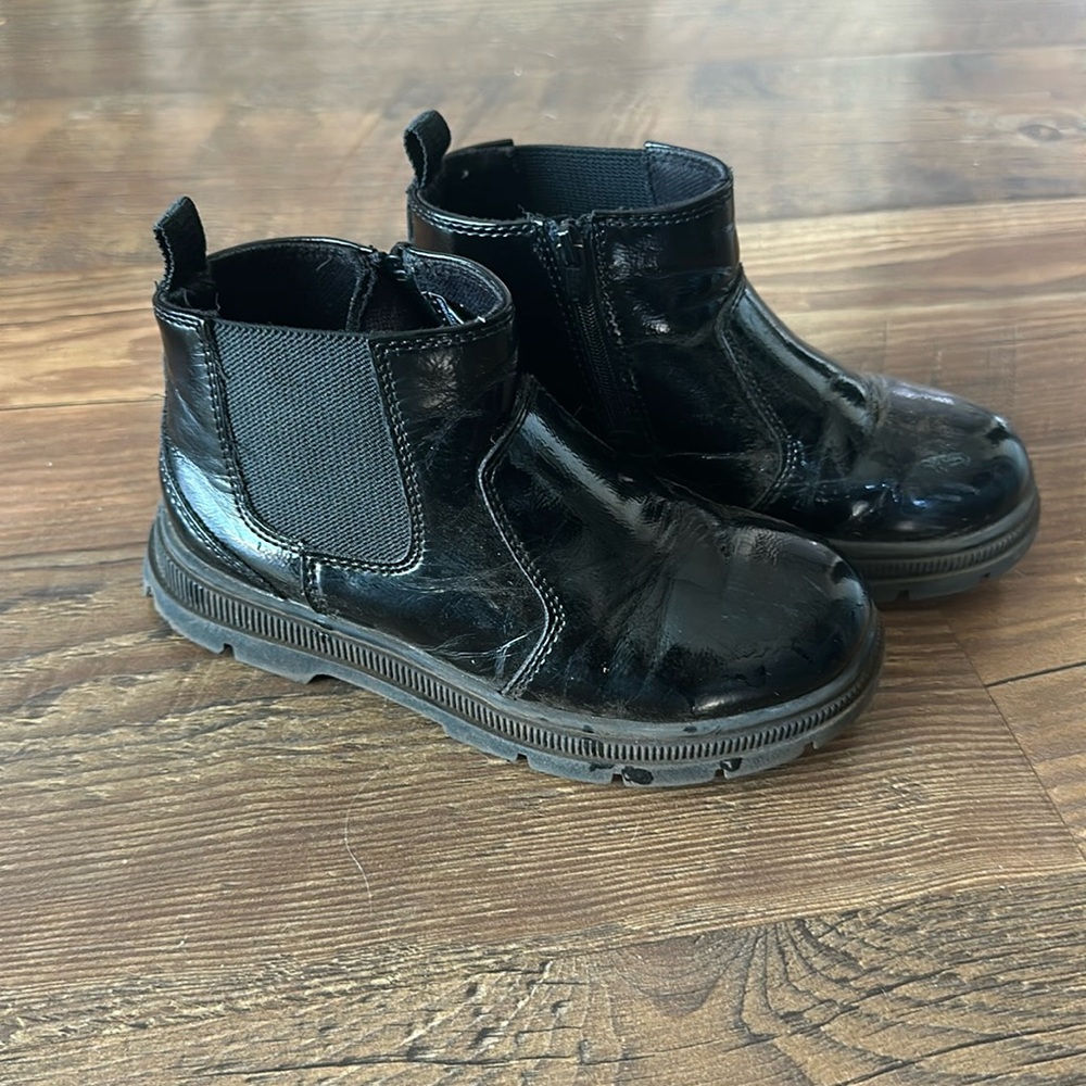 Little Girls Black Boots Booties